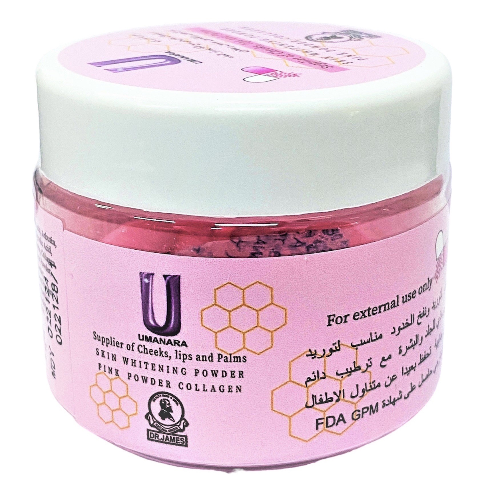 UM4 DR.JAMES SKIN WHITENING PINK POWDER 30capsule 500mg.