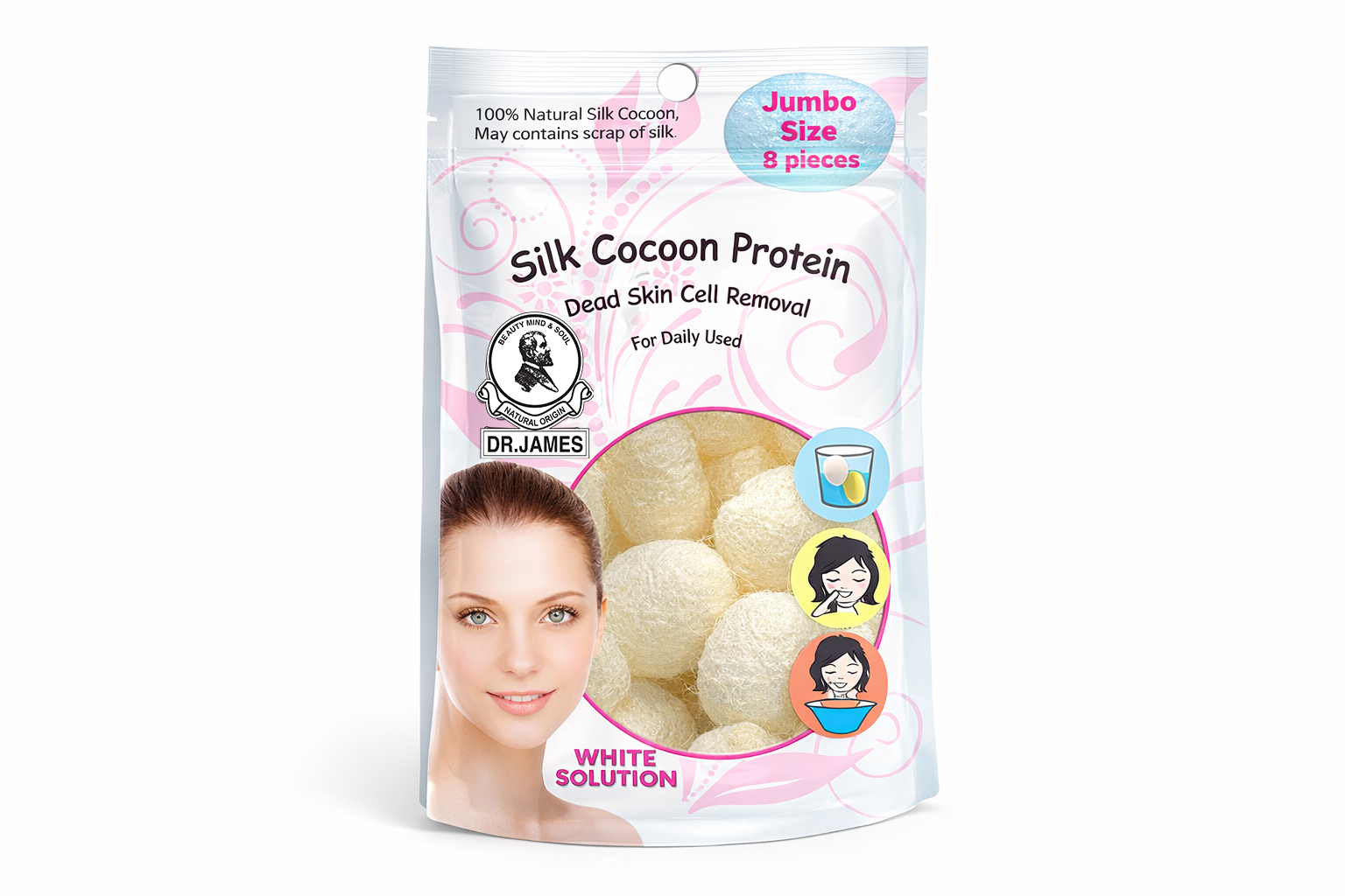 C23 รังไหมขัดหน้า  8 ชิ้น