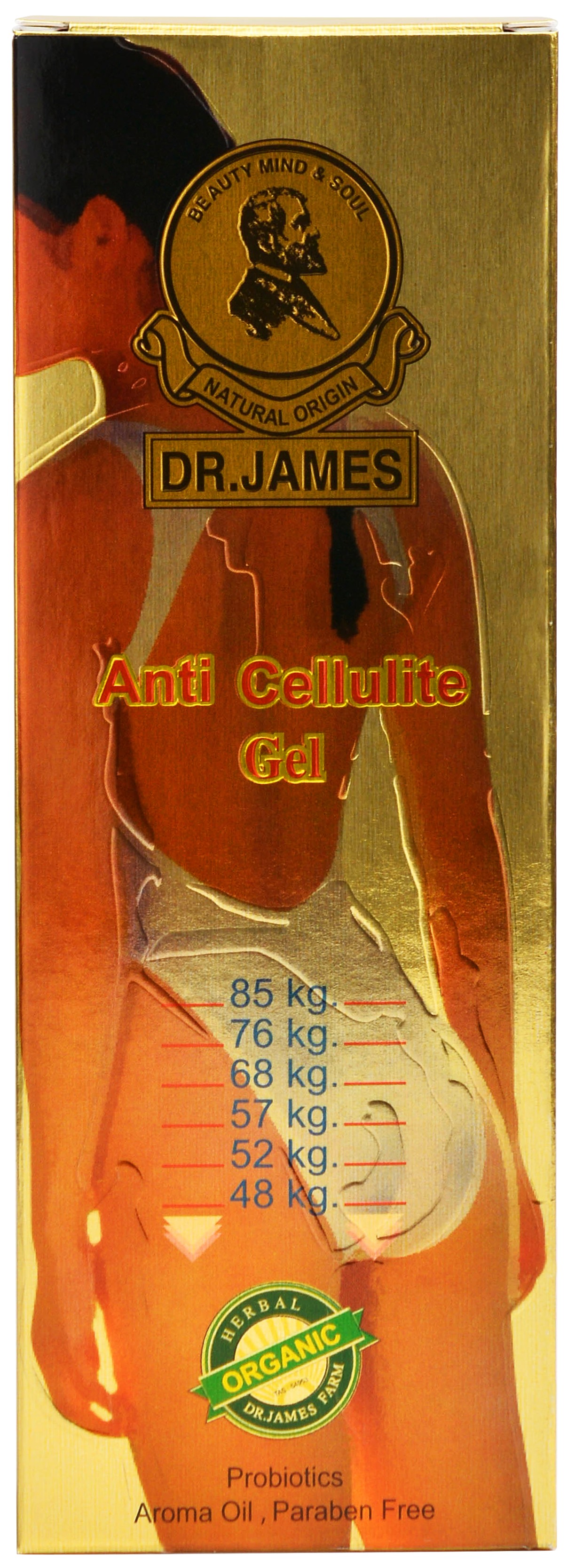 B7 DR.JAMES ANTI CELLULITE GEL 250ml. (GOLD)